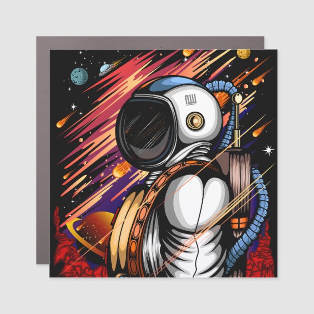 Spaceman Car Magnet (Front)