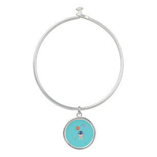 Spaceman cartoon adventures. bangle bracelet