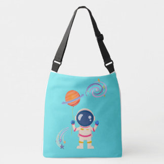 Spaceman cartoon adventures. crossbody bag