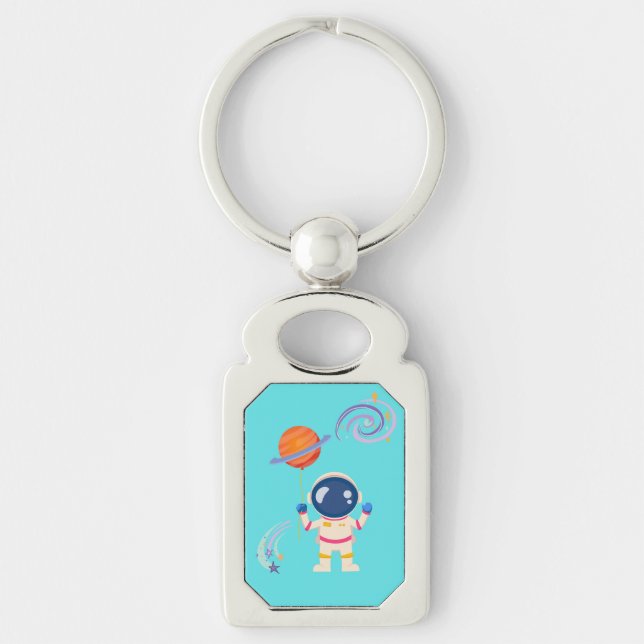 Spaceman cartoon adventures. keychain (Front)