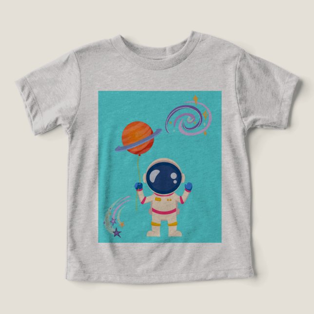 Spaceman cartoon adventures. toddler t-shirt (Design Front)