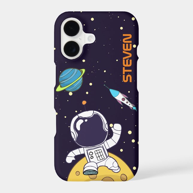 Spaceman Exploring Outer Space Iphone Case (Back)