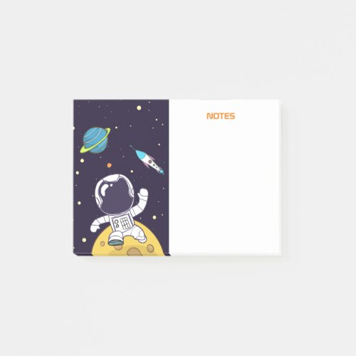Spaceman Exploring Outer Space Post_it Notes
