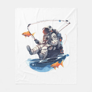 spaceman fleece blanket