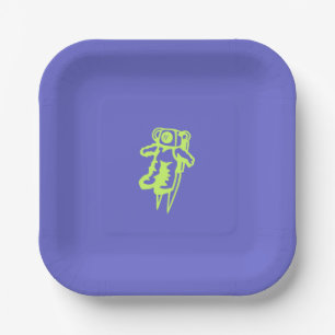 Spaceman Paper Plate
