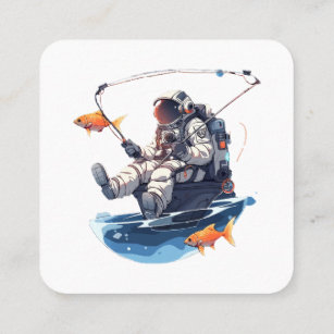 spaceman square business card