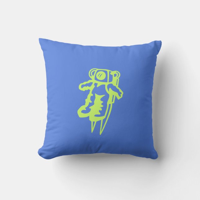 Spaceman Throw Pillow (Front)