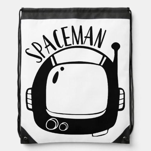Spaceman Vintage Drawstring Bag