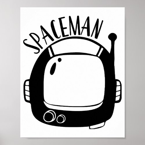 Spaceman Vintage Poster