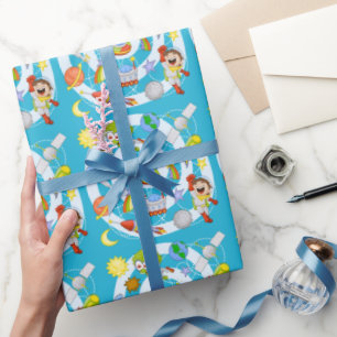 Spaceman vs. Alien Glossy Wrapping Paper, 30" x 15 Paper