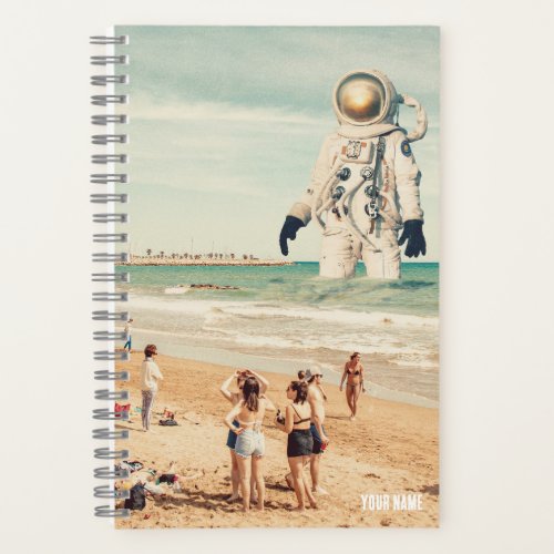 Spacemans Day Out Compact Spiral Bound Notebook