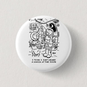 Spacemen on Spaceship Hear Knock at Door Button