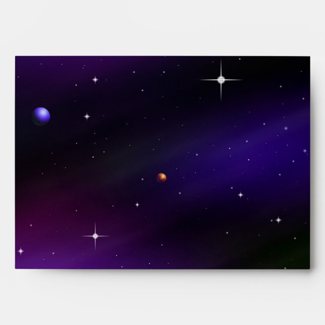 Spacescape With Planets and Stars Envelope (Front)