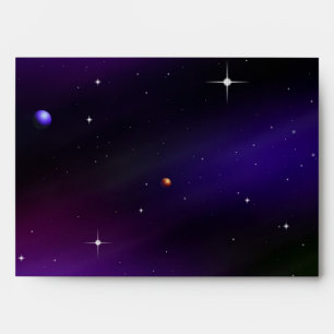 Spacescape With Planets and Stars Envelope