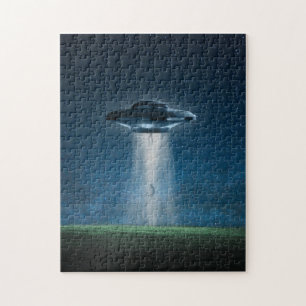 Spaceship abduction jigsaw puzzle