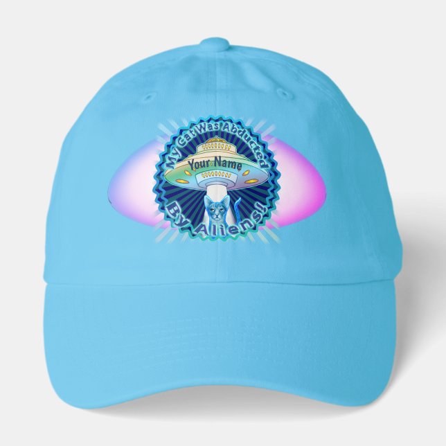 Spaceship Alien Cat Abduction Hat (Front)