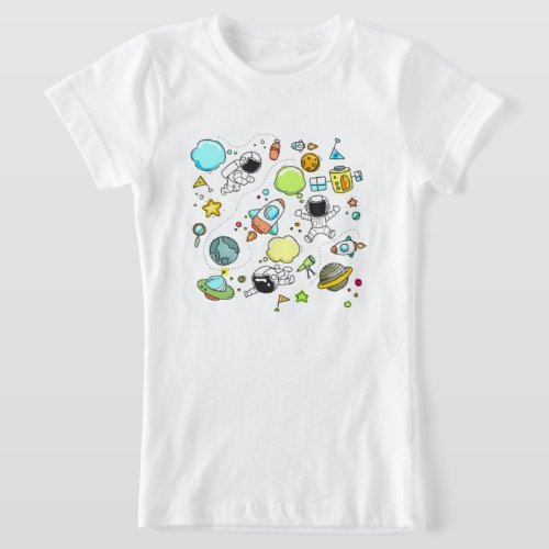Spaceship Astronaut Science Study T_Shirt