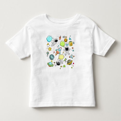 Spaceship Astronaut Science Study Toddler T_shirt