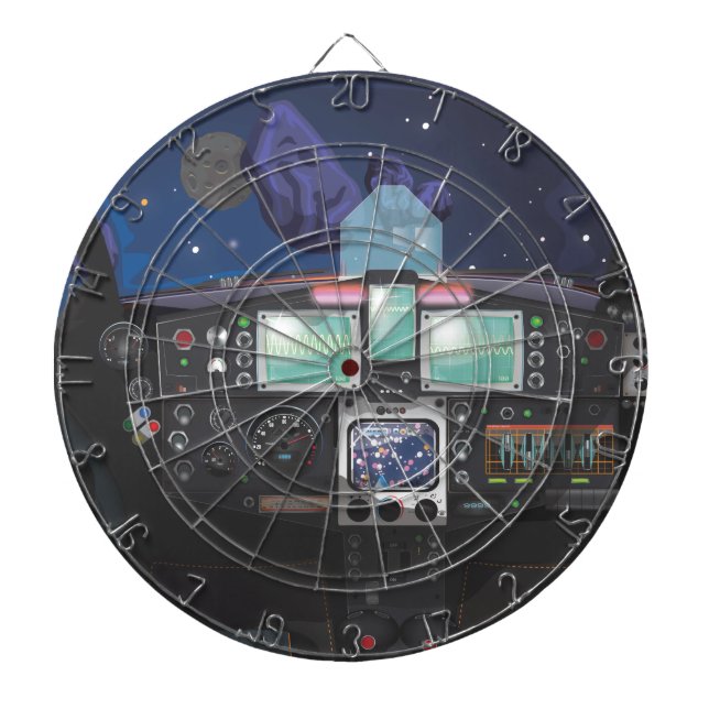 Spaceship Console Dart Board (Front)