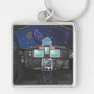 Spaceship Console Keychain