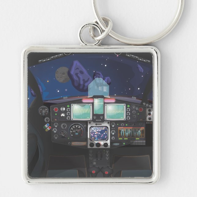 Spaceship Console Keychain (Front)