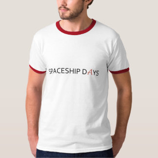 SPACESHIP DAYS Ringer T Shirt red