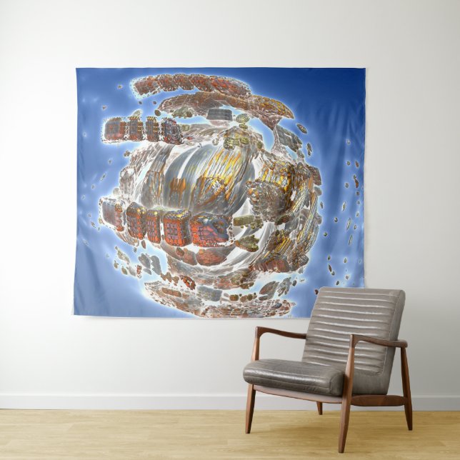 Spaceship Disintegration Tapestry  (In Situ (Horizontal))