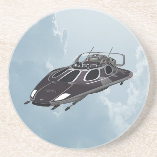 Spaceship Drink Coaster (Front)