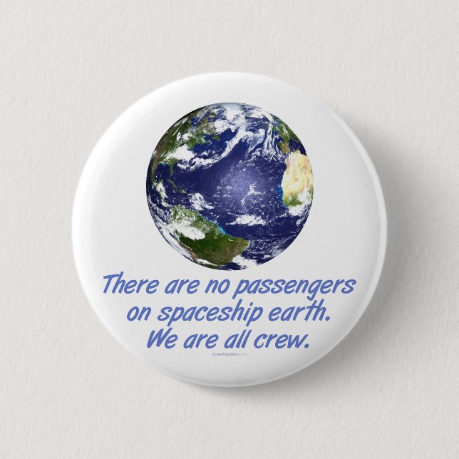 Spaceship Earth, Environment Pinback Button (Front)