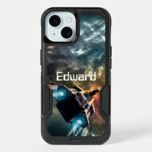 Spaceship into Deep Space iPhone 15 Case
