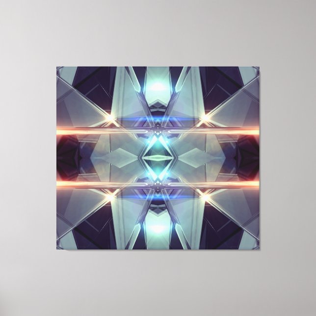 spaceship kaleidoscope wrapped canvas (Front)