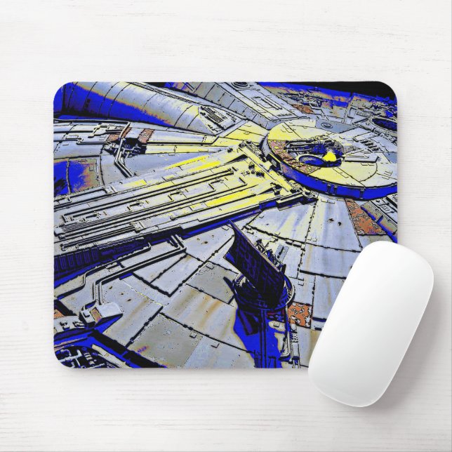 Spaceship  mouse pad (With Mouse)