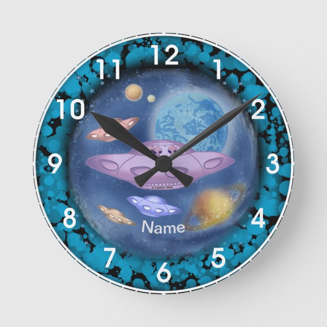 Spaceship Roadtrip Clock (Front)