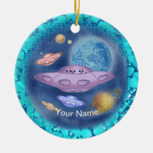 Spaceship Roadtrip Ornament