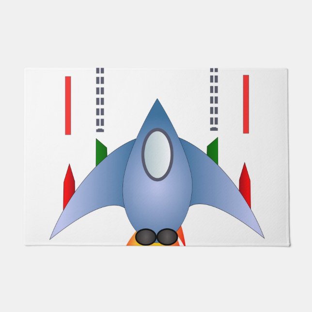 spaceship rocket space doormat (Front)