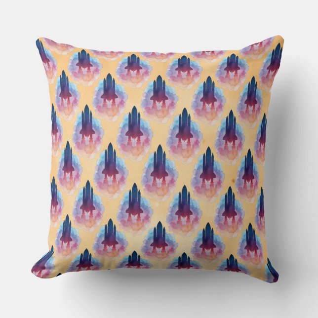 Spaceship Throw Pillow (Front)
