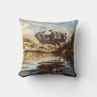  spaceship throw pillow