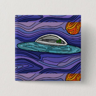 Spaceship UFO Alien UAP paranormal Button