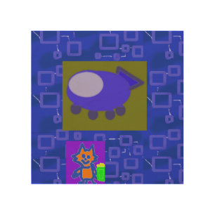 Spaceship Wood Wall Art
