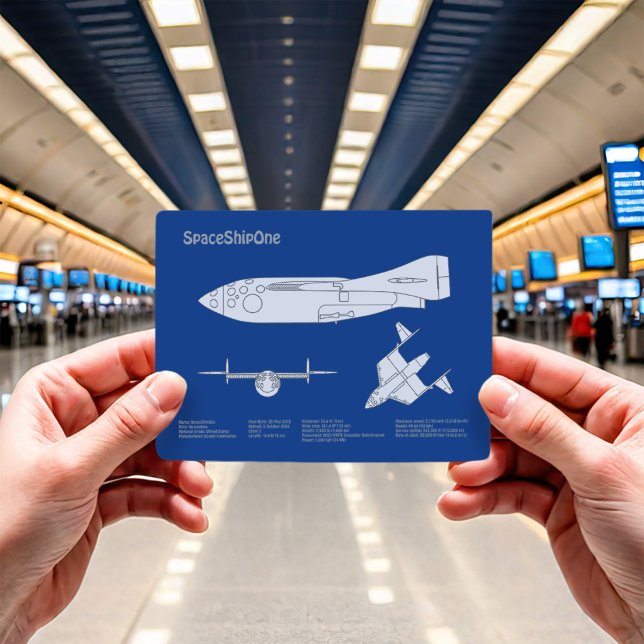 SpaceShipOne - Airplane Blueprint Plans ABD Postcard (Creator Uploaded)
