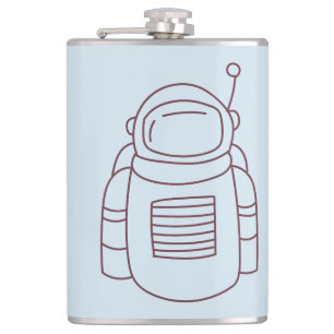Spacesuit Doodle Flask