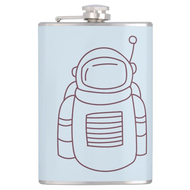 Spacesuit Doodle Flask (Front)