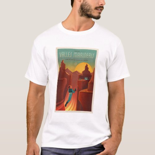 SpaceX Mars Valles Marineris Tourism Poster T_Shirt