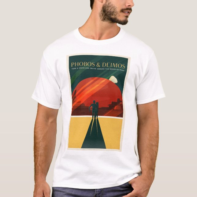 SPACEX PHOBOS & DEIMOS Space Cruise To Moon Mars P T-Shirt (Front)