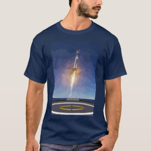SpaceX Rocket Faring Landing on Drone Ship T-Shirt