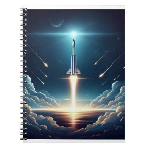 SpaceX rocket launching in the sky  Notebook