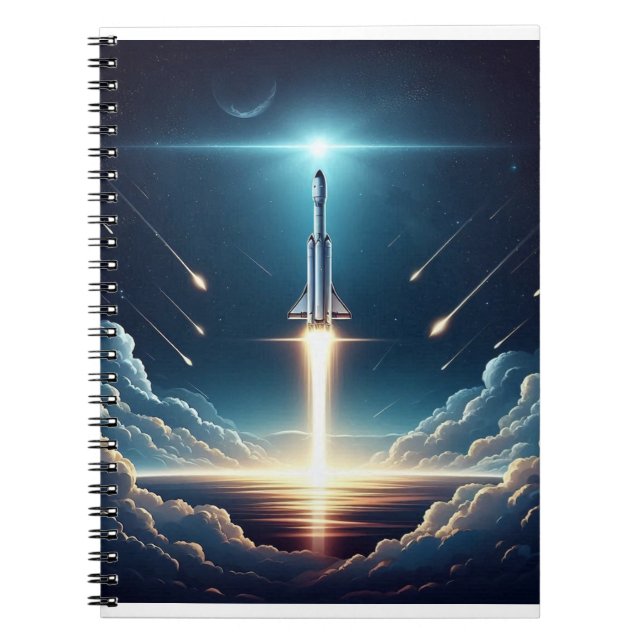  SpaceX rocket launching in the sky  Notebook (Front)