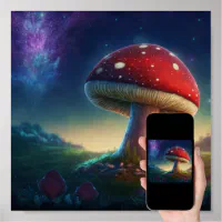 Spacey Amanita Muscaria 8x8 Poster