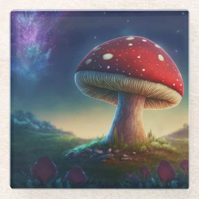 Spacey Amanita Muscaria Coaster (Front)