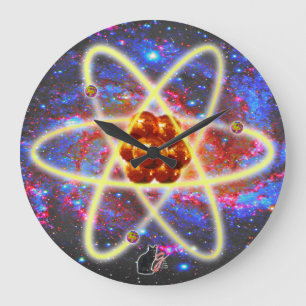 Spacey Atomic Large Clock